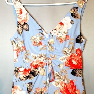 Trixxi Blue Flower Summer Dress Size L